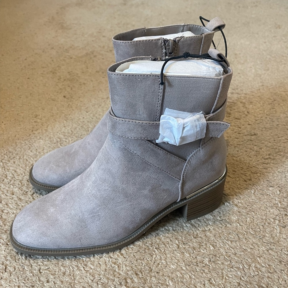 Gray booties brand new size 8